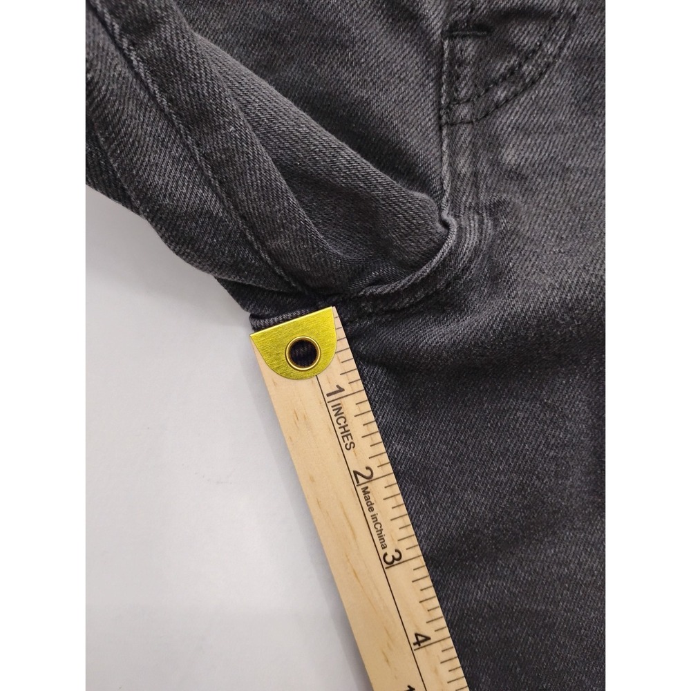 Levis Jeans Womens 28 Black Ribcage Straight Ankle Button Premium Size 30 - Picture 5 of 12